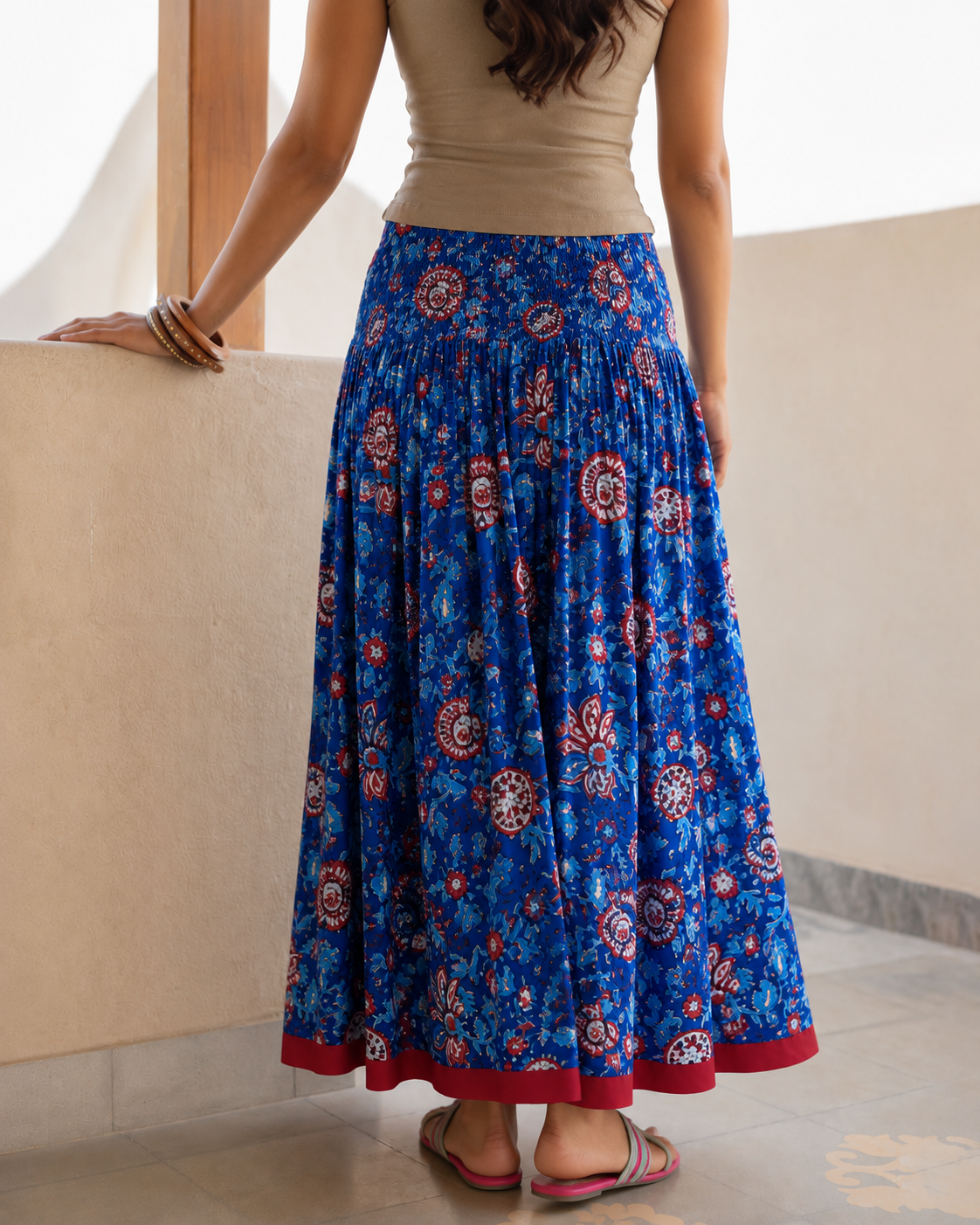 Indigo Bloom Skirt