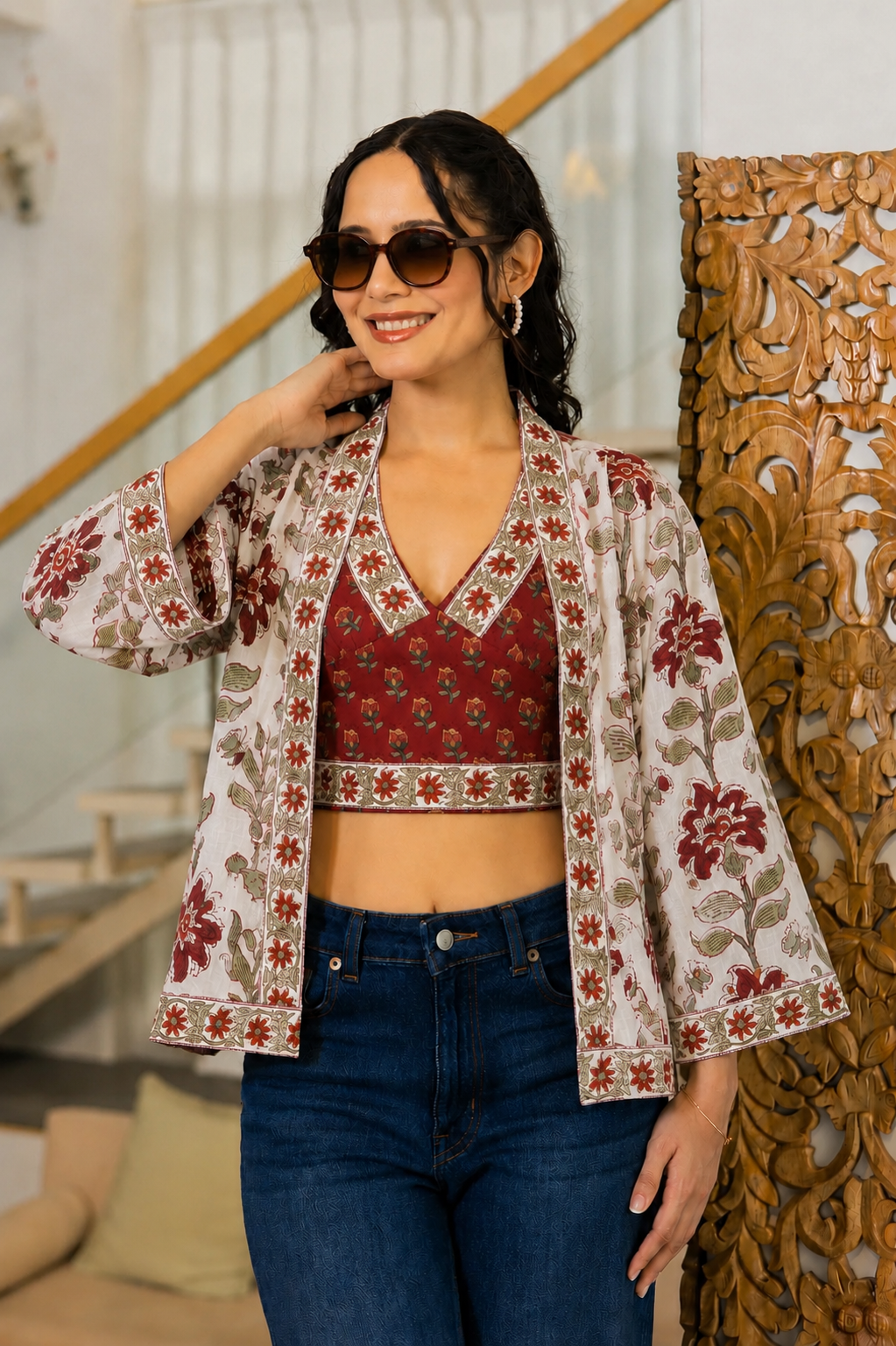 The Vibe Check Bralette and Shrug Set