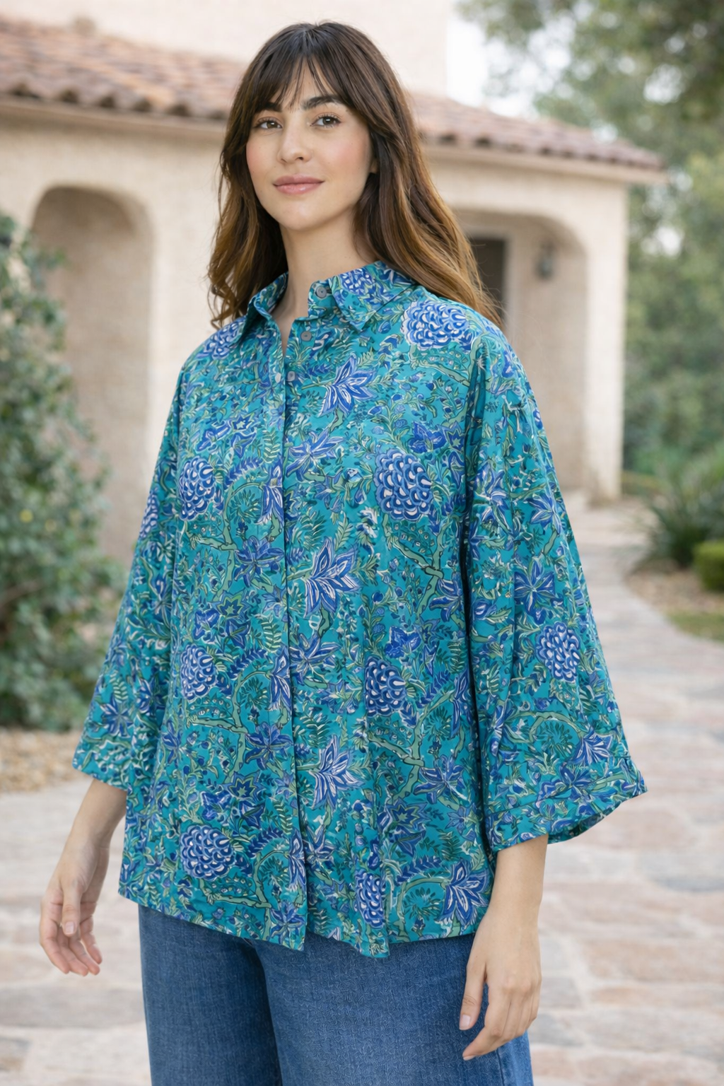 Turquoise Tangle Free size Shirt