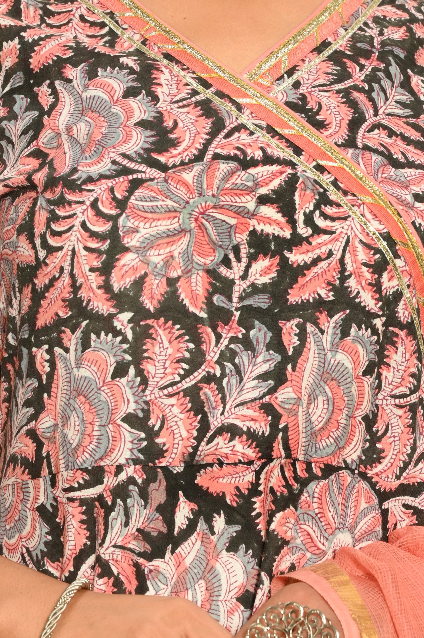 Black Kalamkari Kurta Set without dupatta