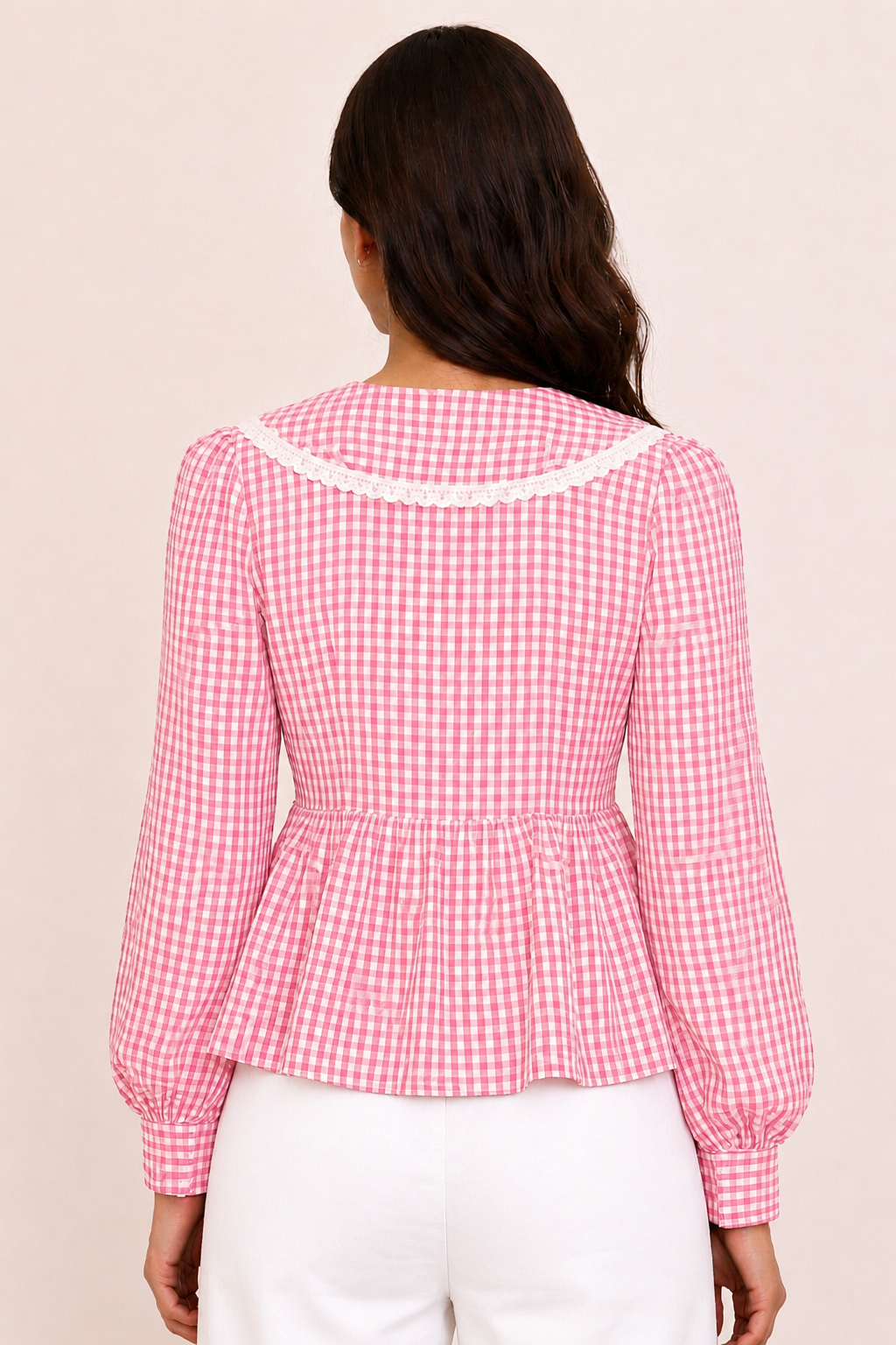 Pink Latte Peplum Shirt