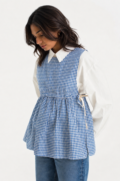 Cloud Nine Gingham Vest