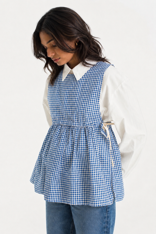 Cloud Nine Gingham Vest