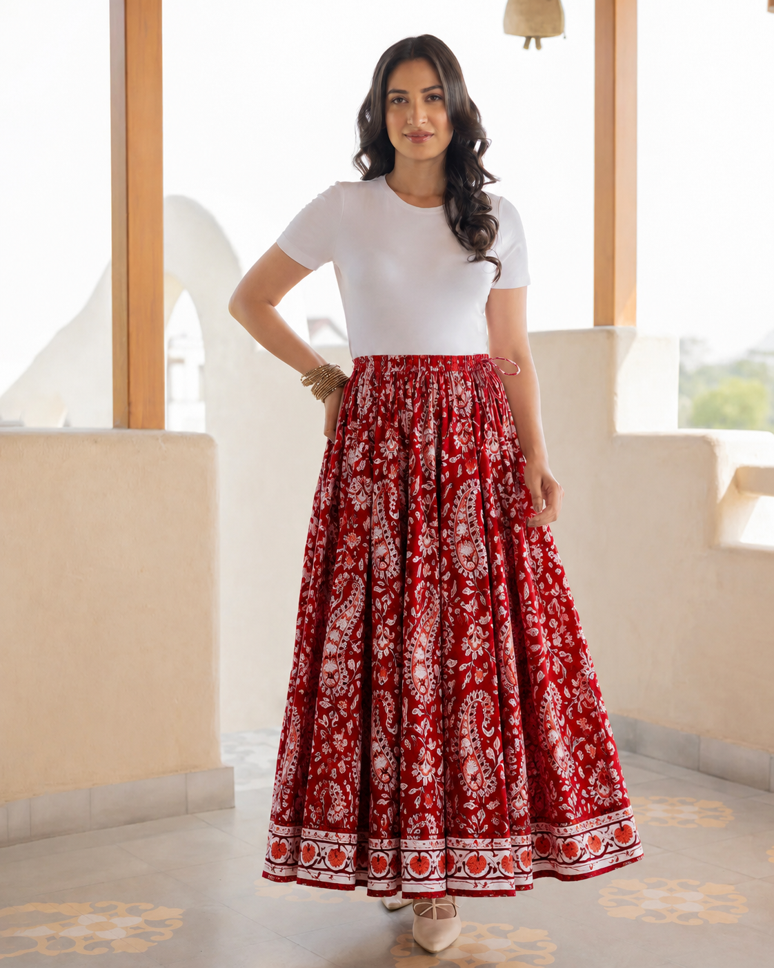 Poppy Paisley Twirl Skirt