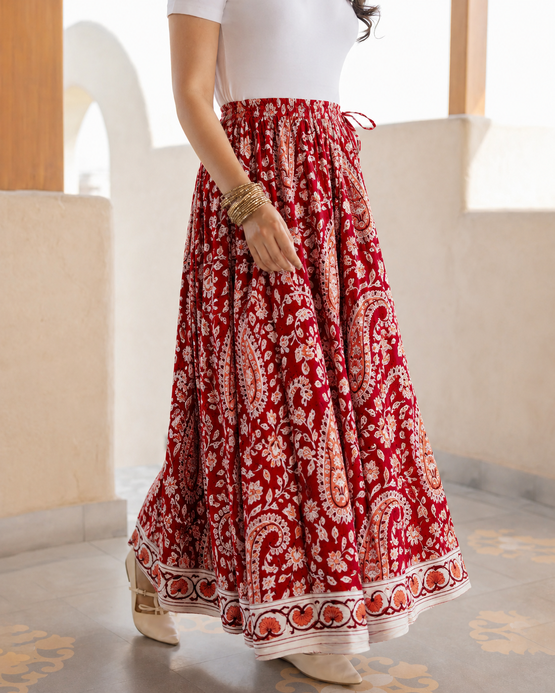 Poppy Paisley Twirl Skirt