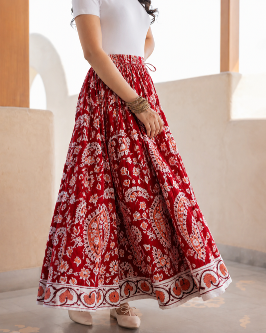 Poppy Paisley Twirl Skirt