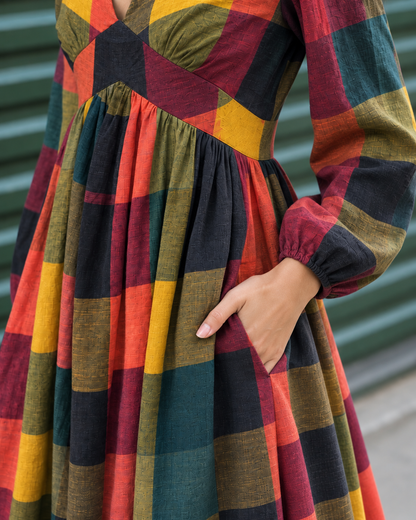The Autumn Check-In Dress