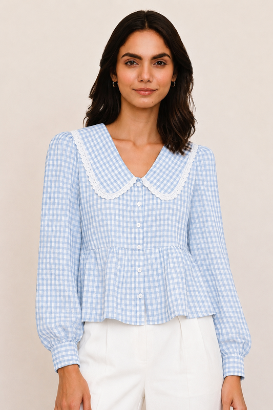 Very Demure Gingham Top