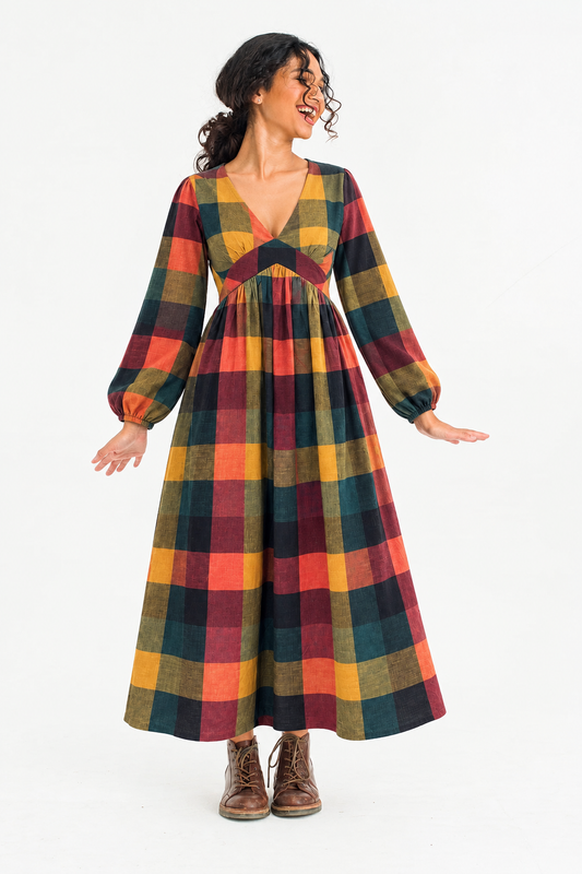 The Autumn Check-In Dress