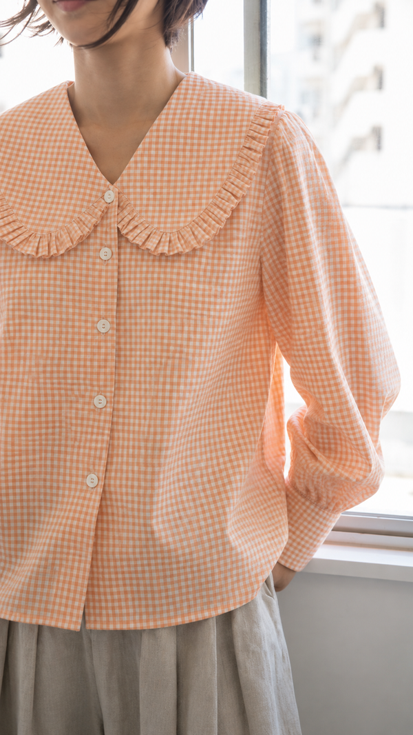 Peach Please Gingham Shirt