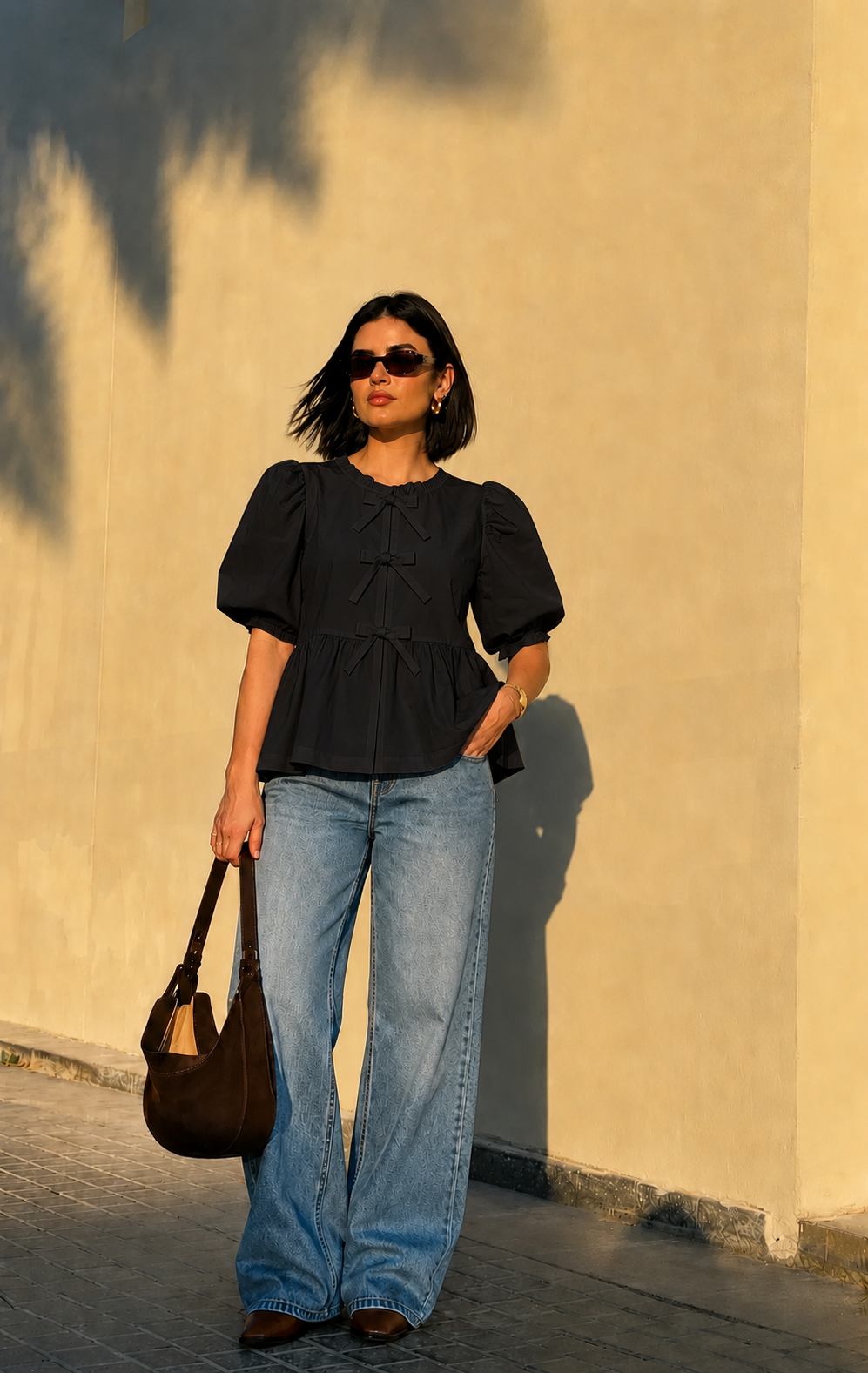 The Classic Black Poplin Top
