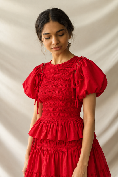 Red Ruffle Set