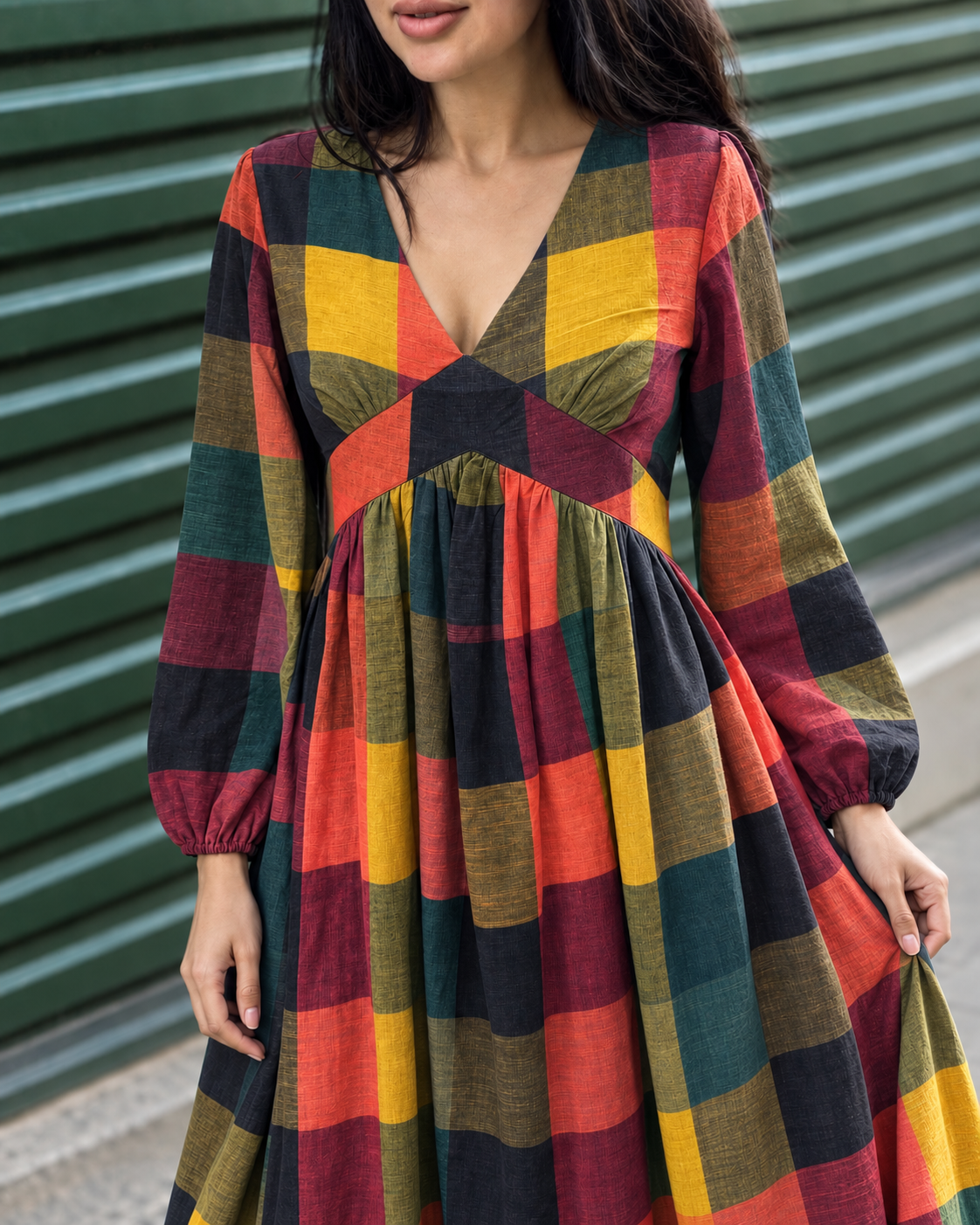 The Autumn Check-In Dress