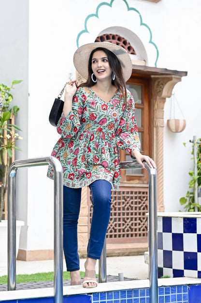 Mint Blossom Delight Top