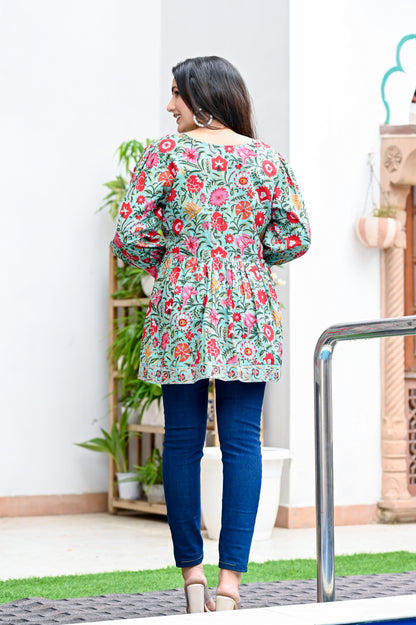 Mint Blossom Delight Top