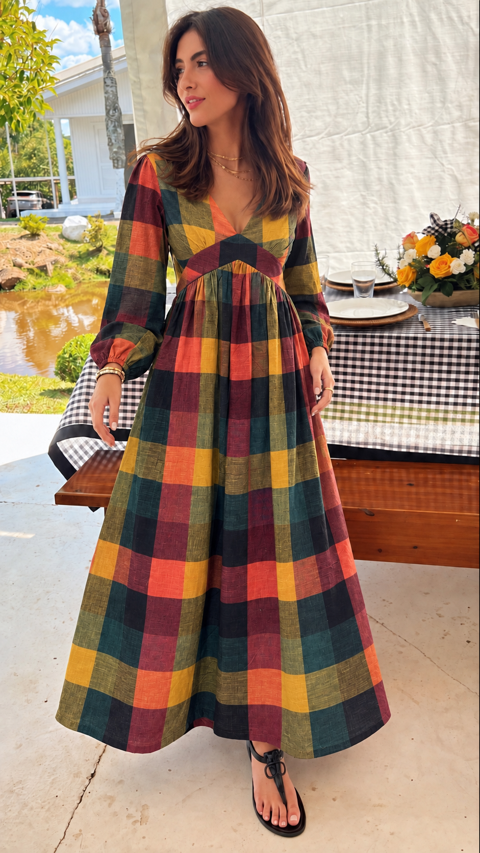 The Autumn Check-In Dress