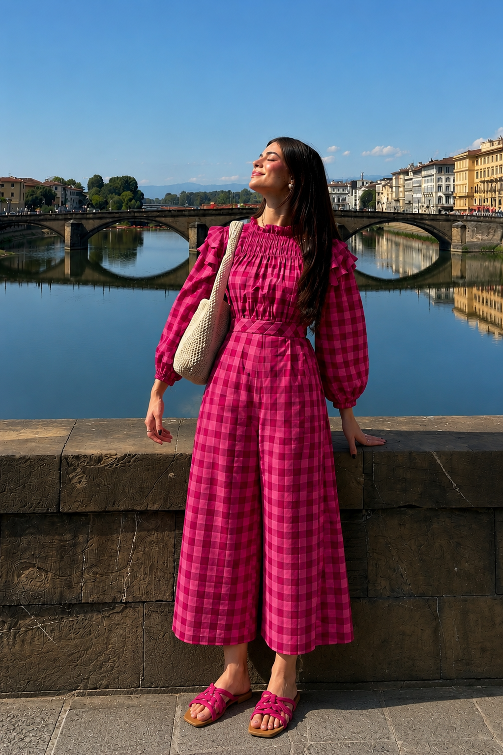 Berry Checkmate Jumpsuit