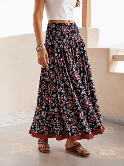 Rust and Bloom Skirt