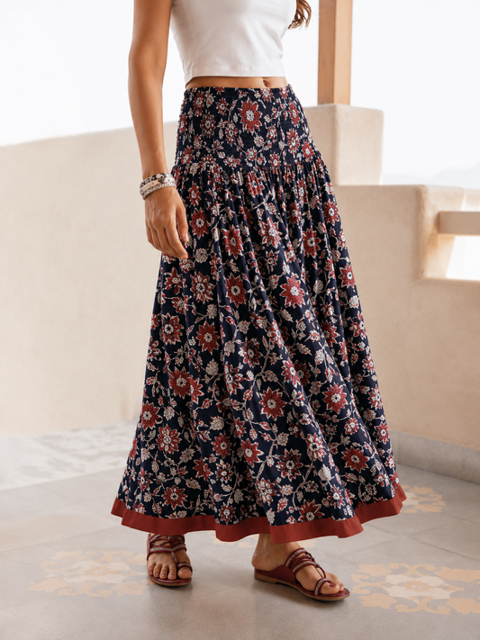 Rust and Bloom Skirt