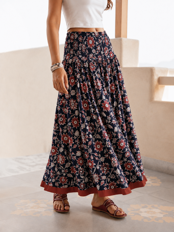 Rust and Bloom Skirt