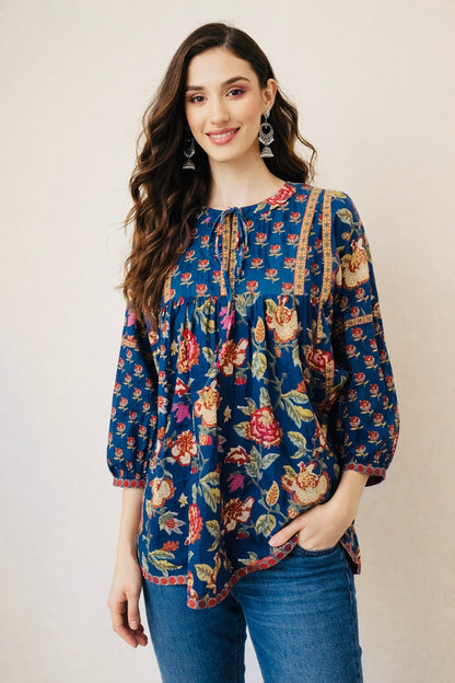 Boho Bloom Fiesta Top