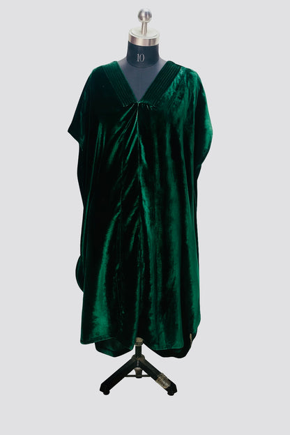 Emerald Green Velvet Kaftan Set