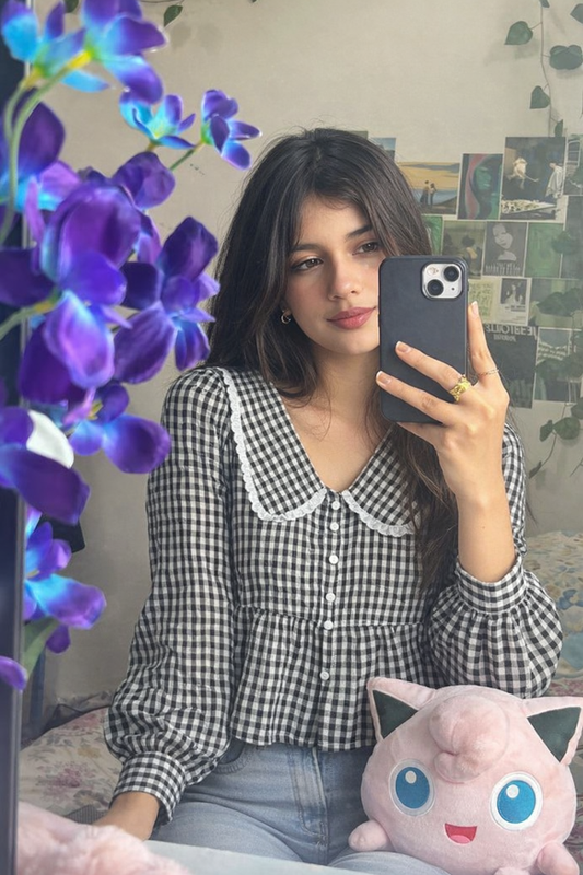 The Checkmate Peplum Top