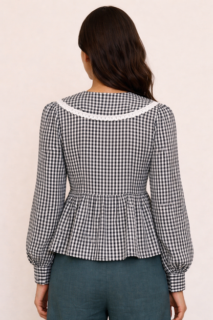 The Checkmate Peplum Top