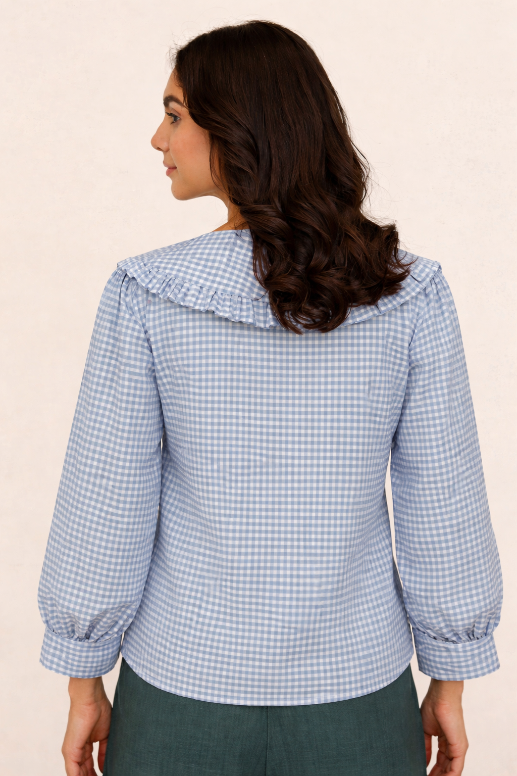 Powder Blue Gingham Shirt