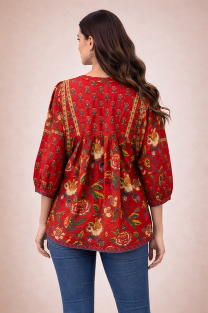 The Red Raga Boho Top