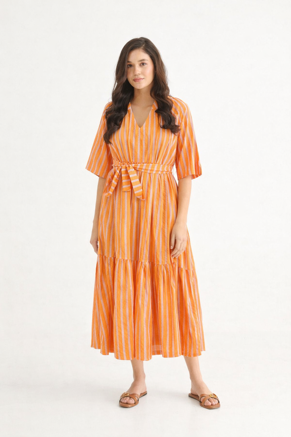 Orange you Glad Midi Dress