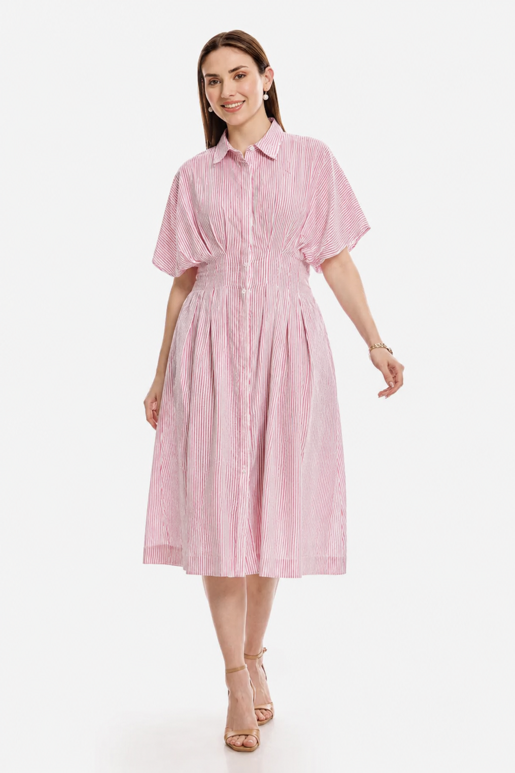 Pink Postcard Shirt Dress