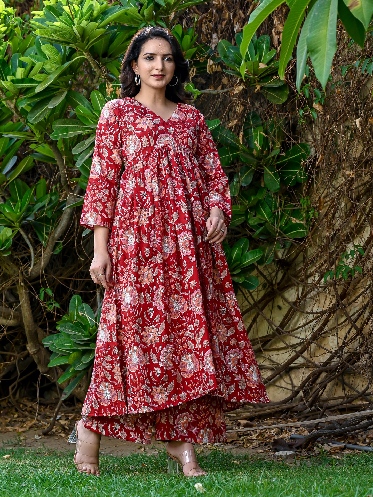 Crimson Bloom Kurta only
