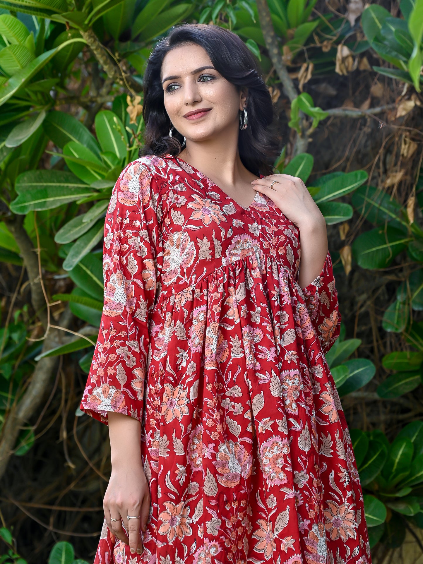 Crimson Bloom Kurta only