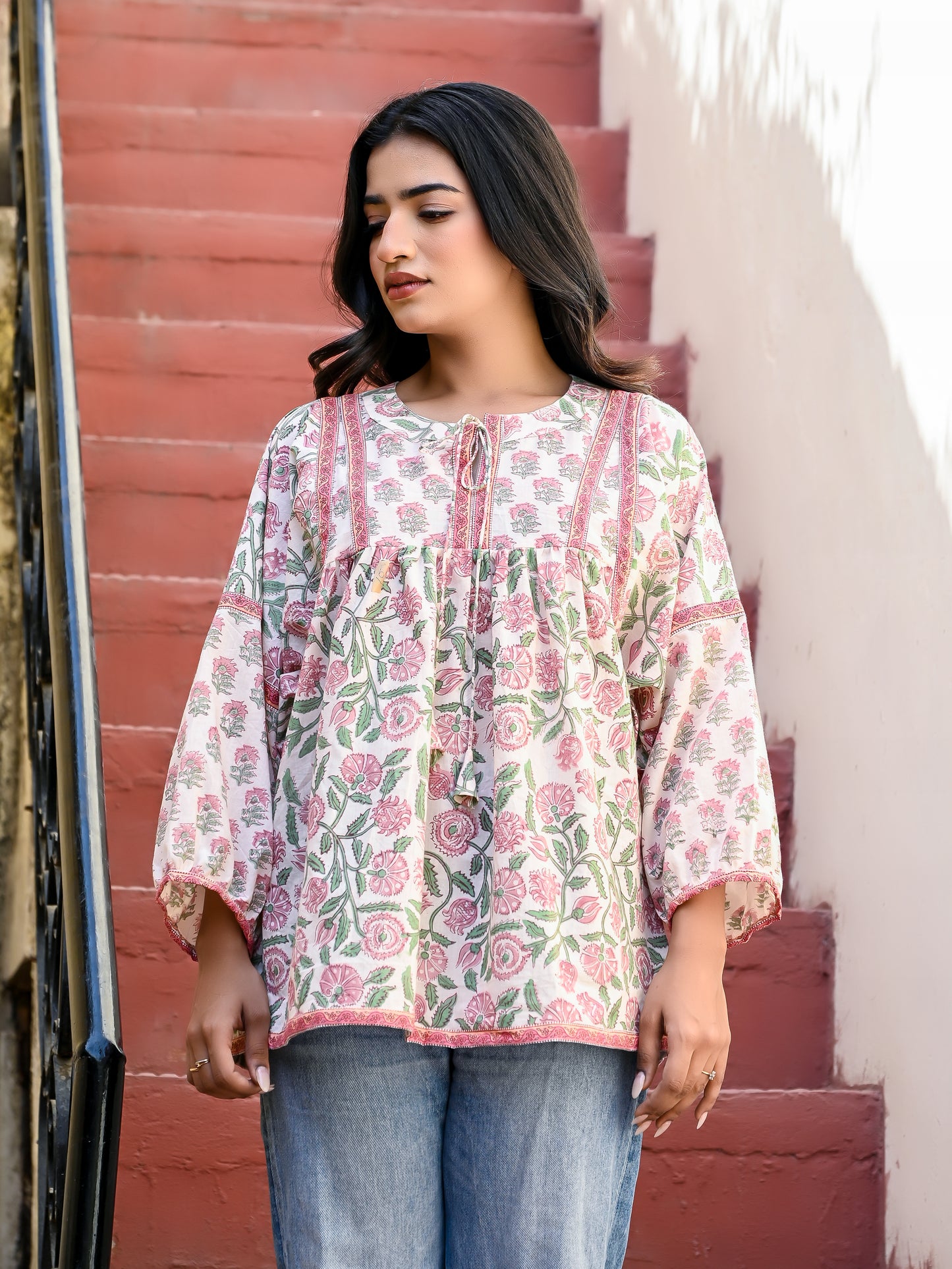 Vintage Bloom Boho Top