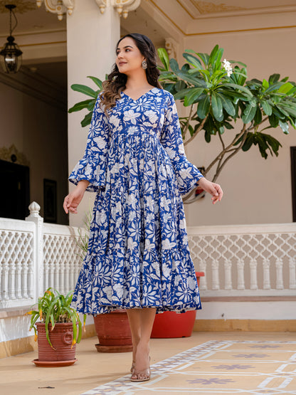 Cloud and Cobalt  Dress