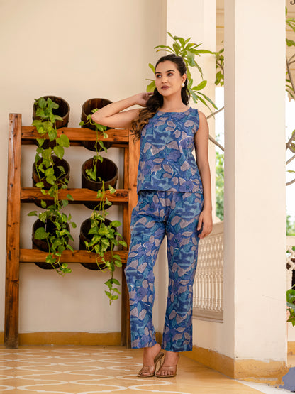 Smoky Blooms top and pant set
