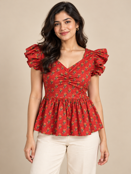 Rosy Charm Top
