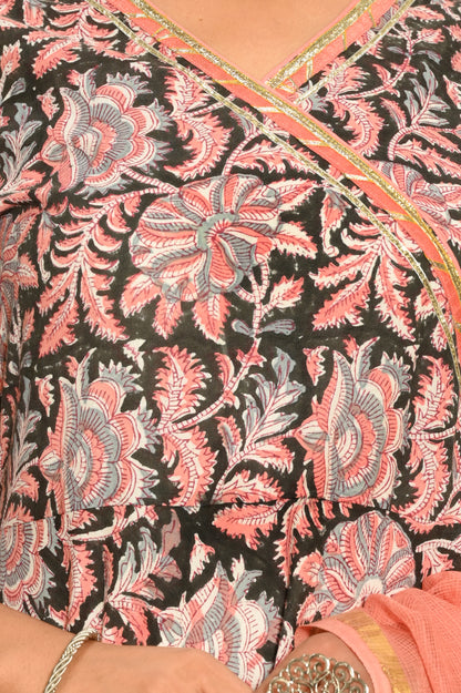 Black Kalamkari Kurta Set without dupatta