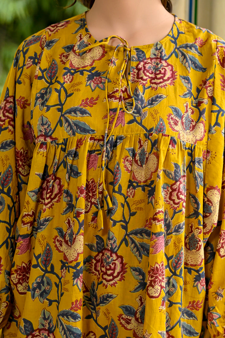 Mustard Meadow Boho Top