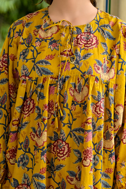 Mustard Meadow Boho Top
