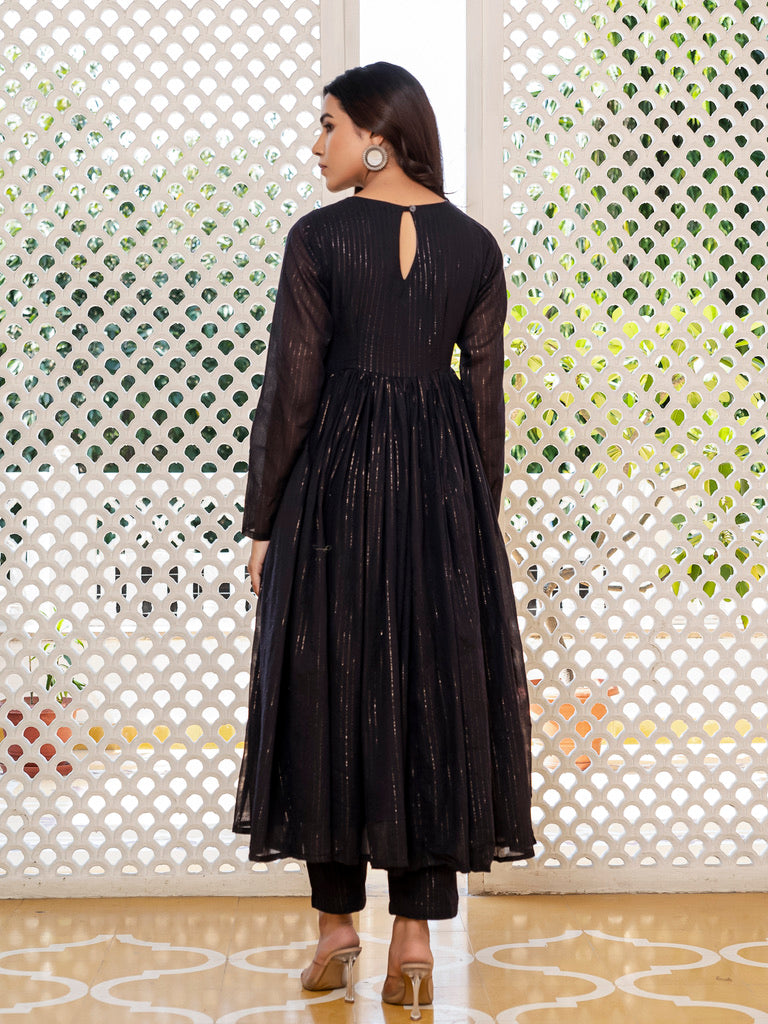 The Ultimate Black Lurex Kurta Set
