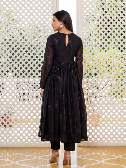 The Ultimate Black Lurex Kurta Set