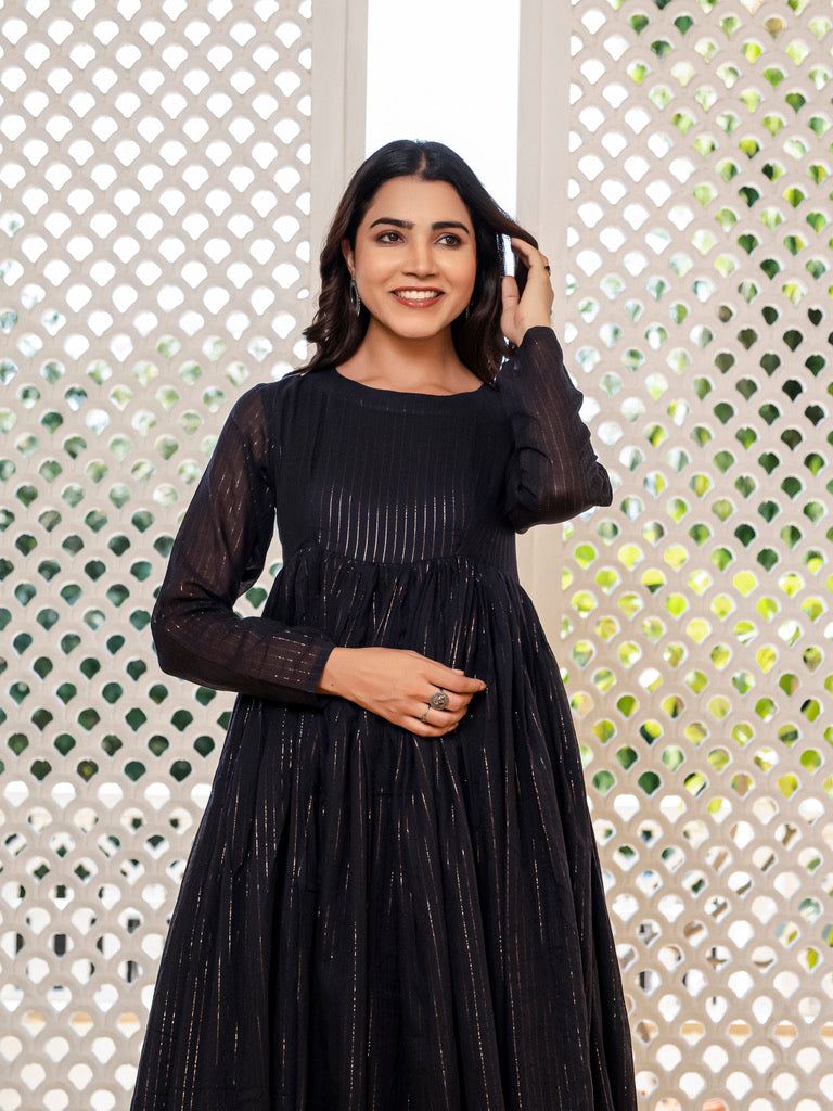 The Ultimate Black Lurex Kurta Set