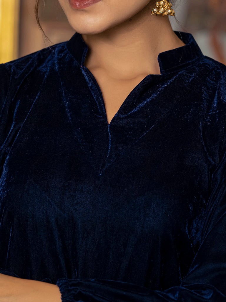 Navy Blue velvet co-ord set