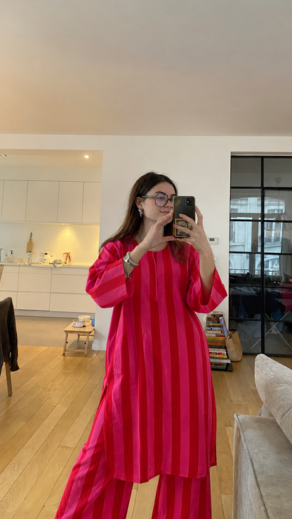 The Stripe Hype Kurta Set