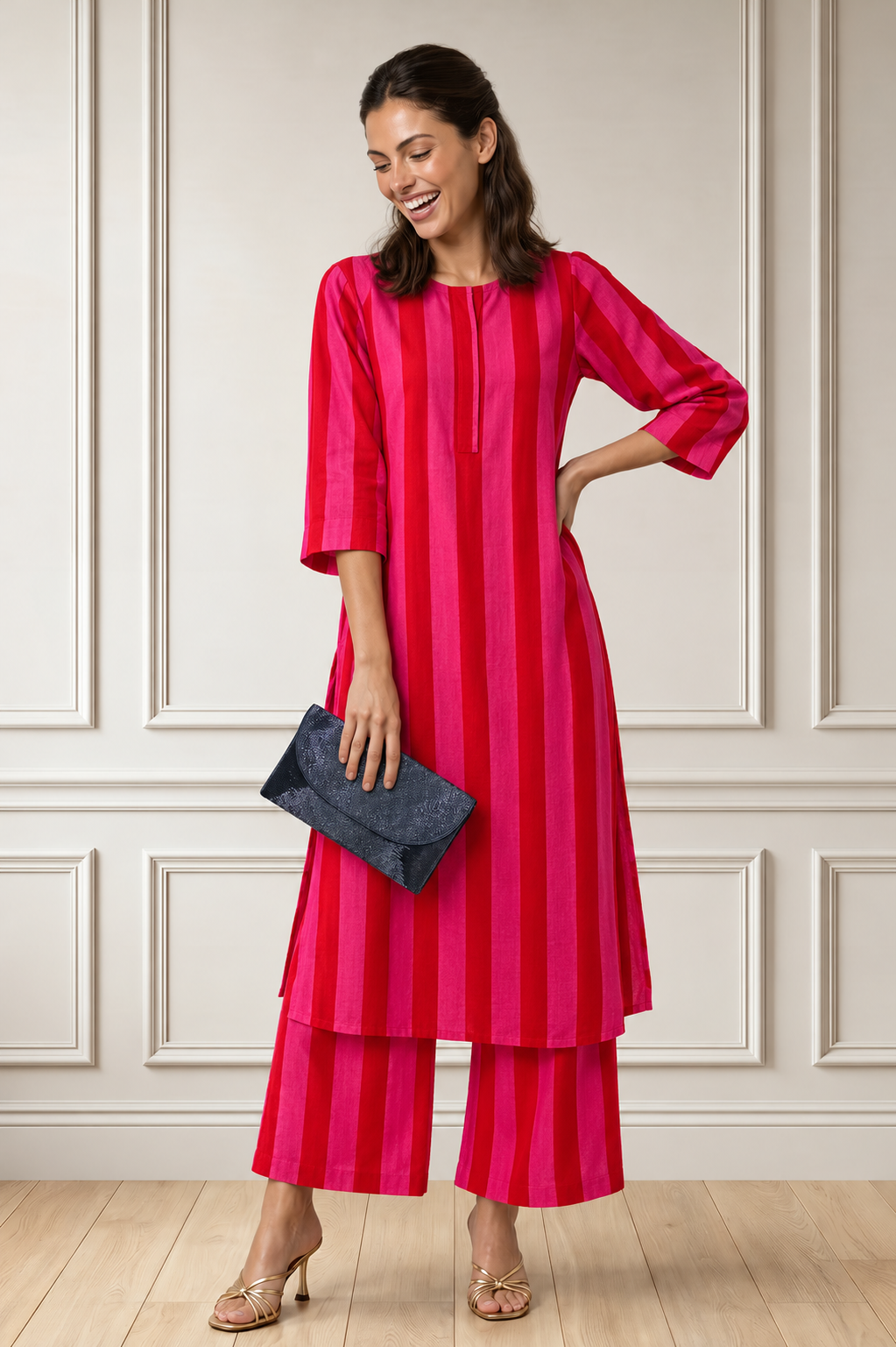 The Stripe Hype Kurta Set