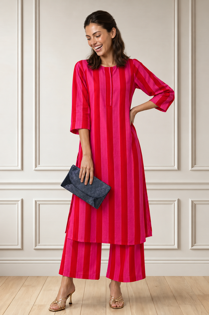 The Stripe Hype Kurta Set